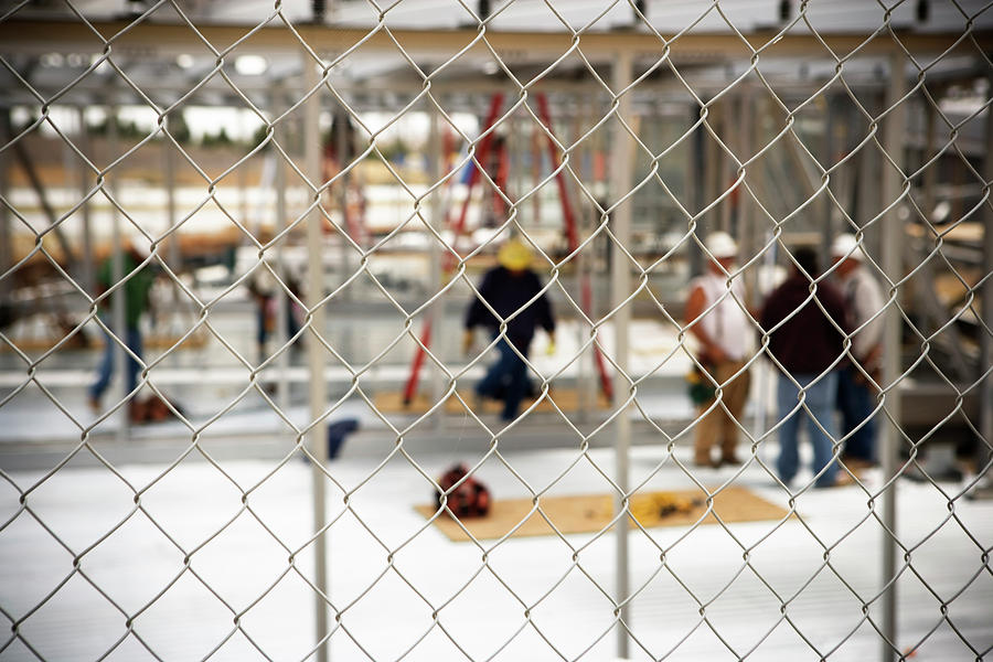 Blurred Photograph - Construction Site by Ron Koeberer