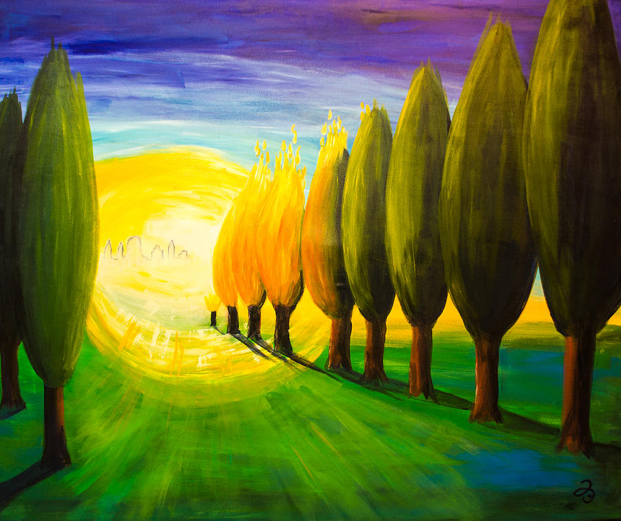 Acryl Painting - Consuming Fire by Jutta Bluehberger Acryl Painting - Consuming Fire by Jutta Bluehberger