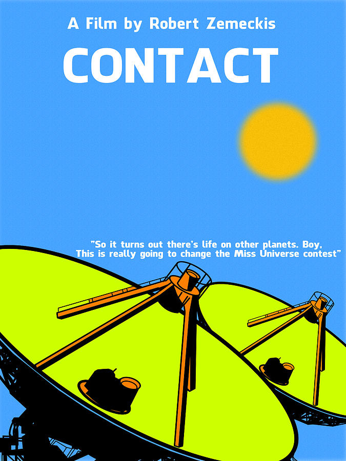 Contact Minimalist Movie Poster Digital Art by Celestial Images