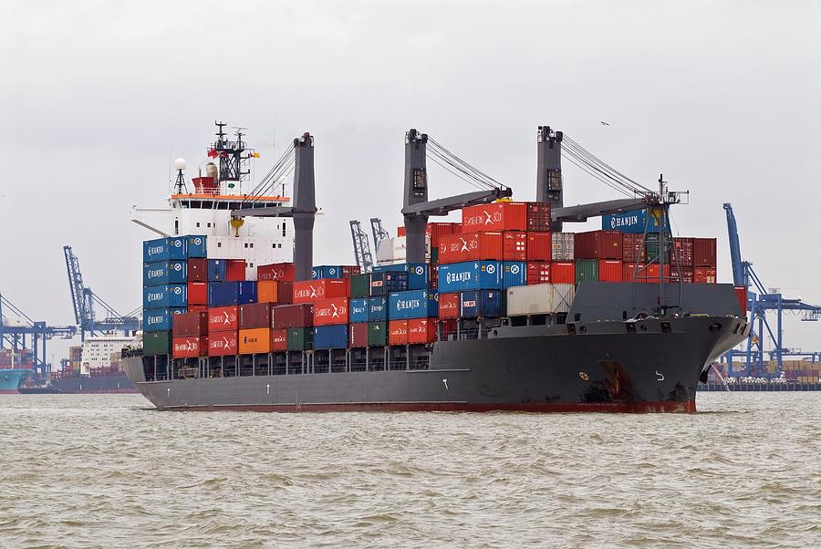 Container Ship Photograph by Chris Sattlberger/science Photo Library