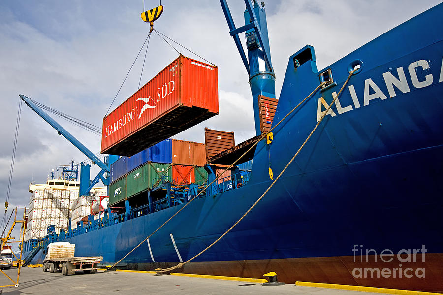 Container Ship Photograph by Greg Dimijian
