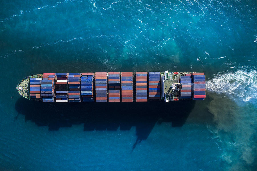 Container ship Photograph by Michael H