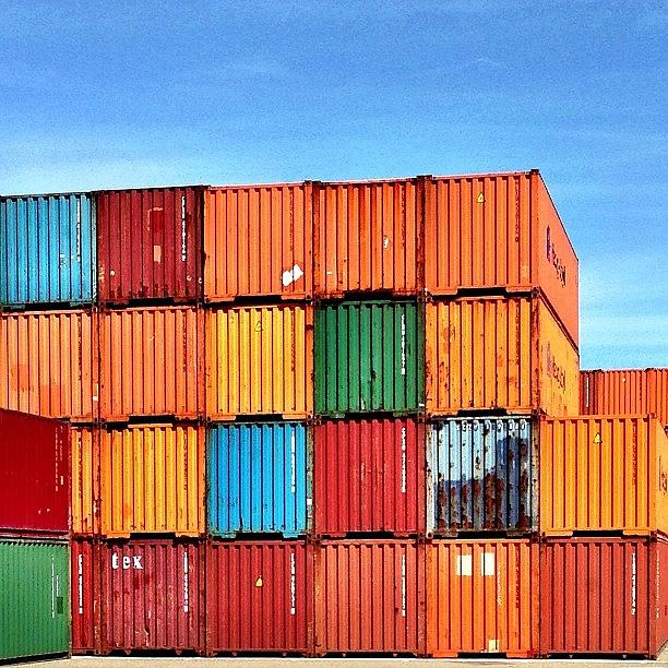 Container Stack Photograph by Julie Gebhardt