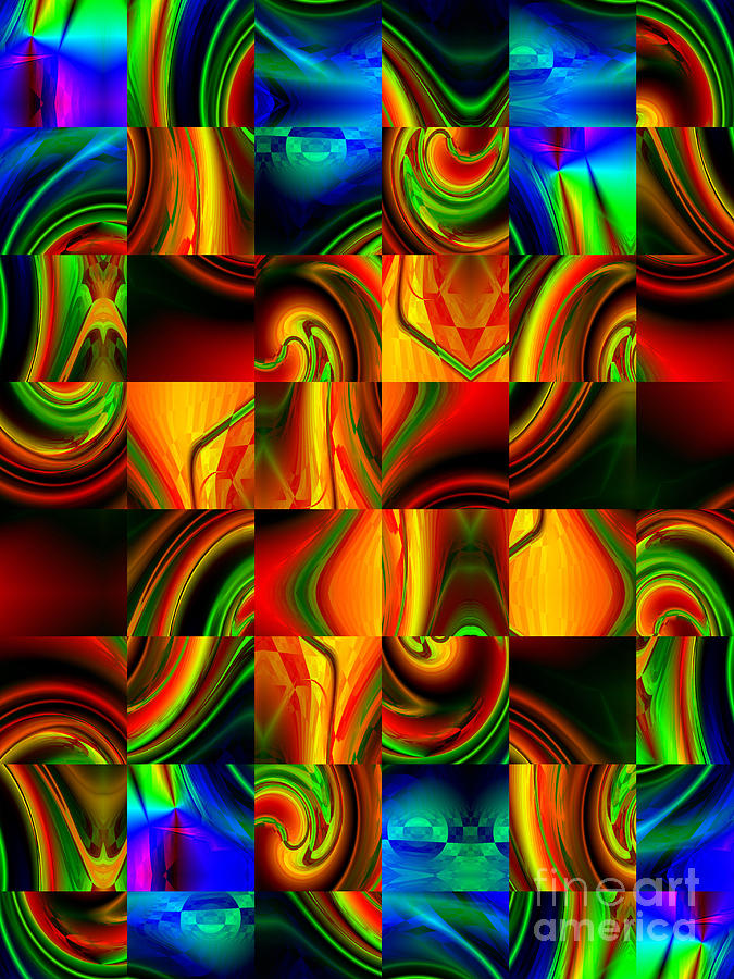 Abstract Digital Art - Contemplating Curves 1 by Kristi Kruse