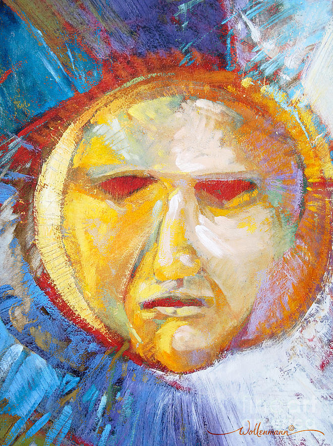 Contemplating the Sun Painting by Randy Wollenmann