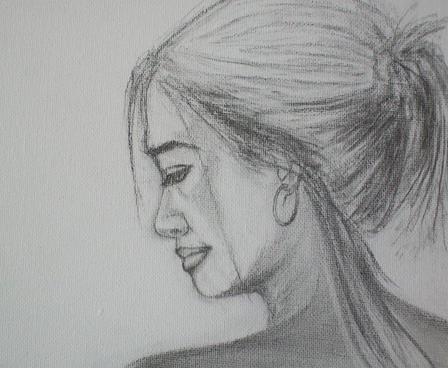 Contemplation Drawing by Jane See