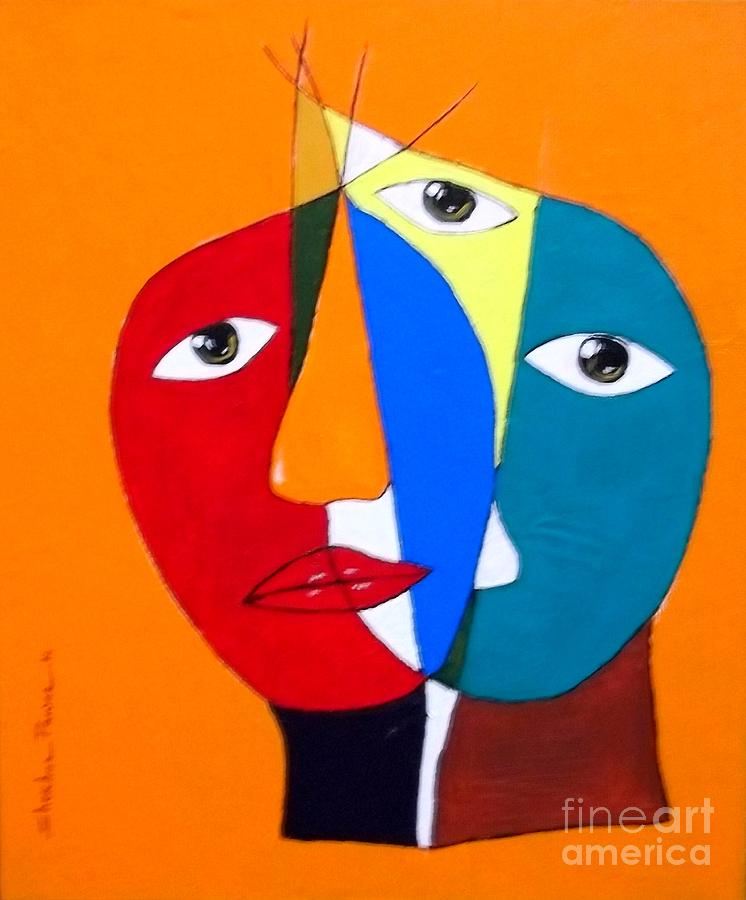 Faces in Faces-2 Painting by Shekhar Pawar - Fine Art America