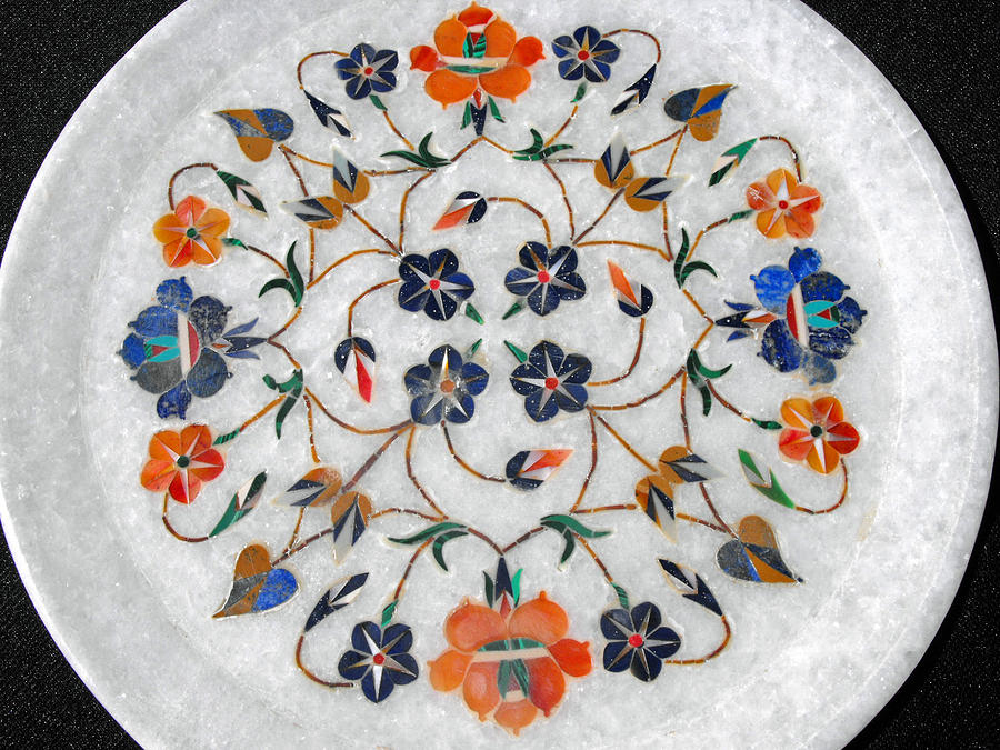 marble design app With Plate Contemporary Inlaid Marble Indian Decorated