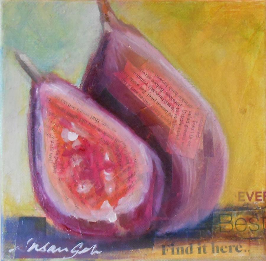 Contemporary Mixed Media Fig Painting by Susan Goh