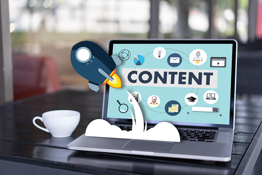 content marketing Content Data Blogging Media Publication Information Vision Concept Photograph by Juststock