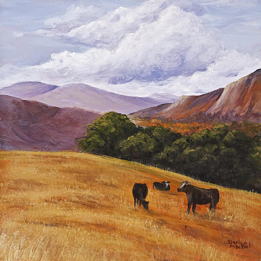 Contented Cows Painting by Darice Machel McGuire