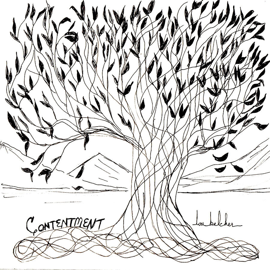 Contentment Drawing by Lou Belcher