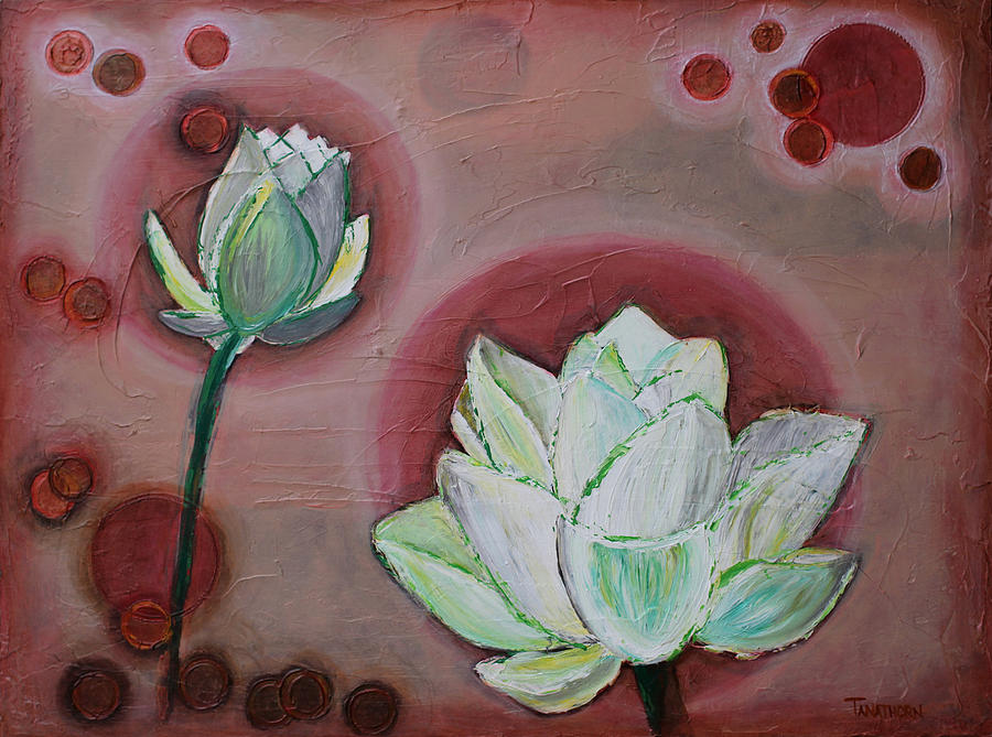 Lotus Painting - Continuation by Amy Tanathorn