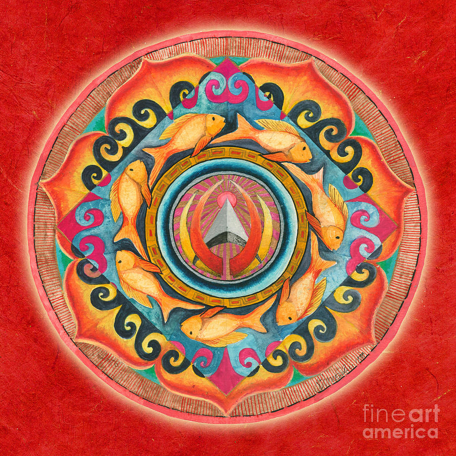 Continuing Mandala Painting by Jo Thomas Blaine