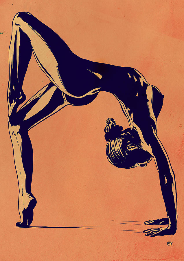 Nude Drawing - Contortionist by Giuseppe Cristiano