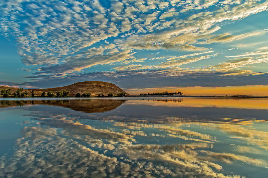 Contra Loma Cloud Reflection Photograph by Marc Crumpler