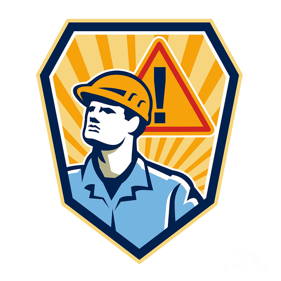 Contractor Digital Art - Contractor Construction Worker Caution Sign Retro by Aloysius Patrimonio Contractor Digital Art - Contractor Construction Worker Caution Sign Retro by Aloysius Patrimonio
