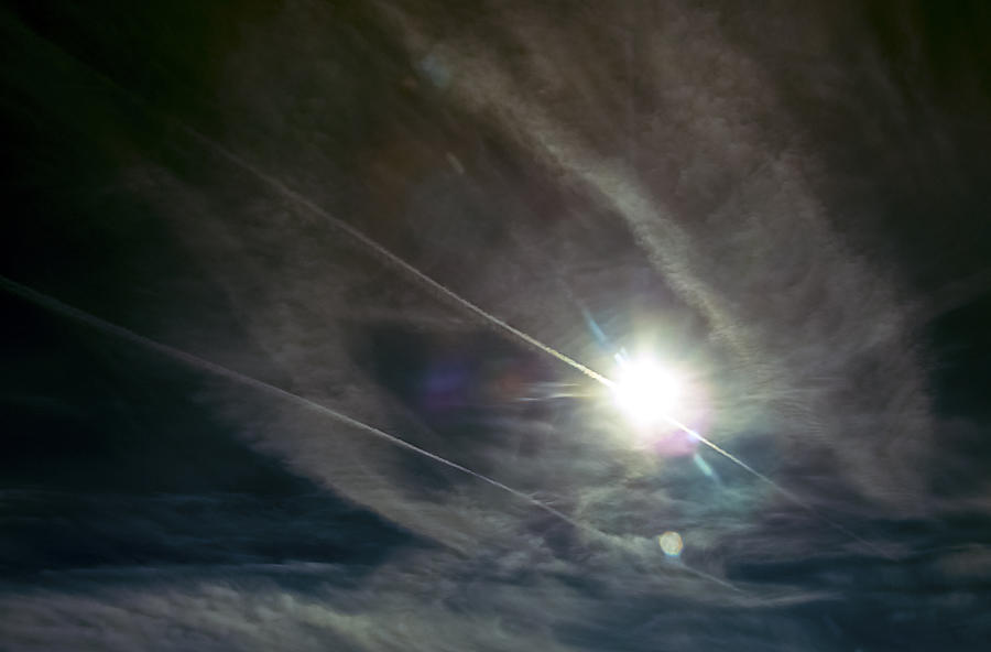 Contrails to the Sun II Photograph by Greg Reed