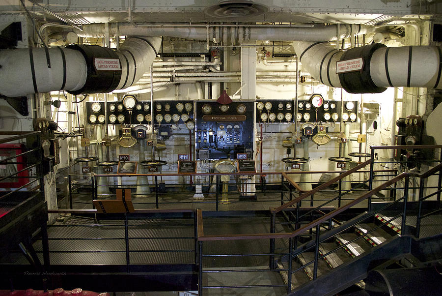 Control Board Engine Room Queen Mary Ocean Liner Long Beach CA ...