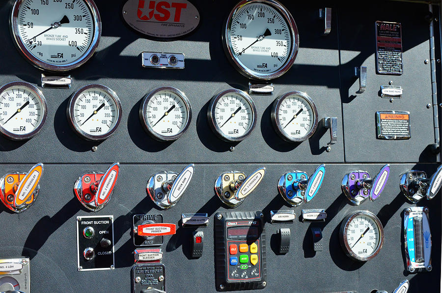 Control Panel of a Fire Truck Photograph by Jeelan Clark