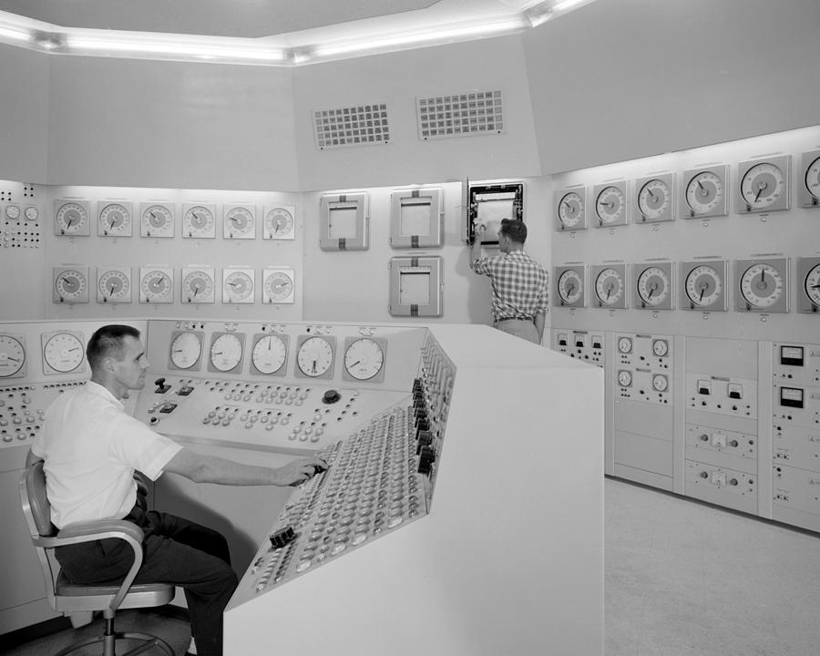 Control Room Digital Art - Control Room 1959 by Gary Bodnar