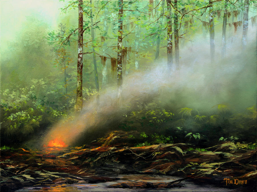 Tree Painting - Controlled Burn by Tim Davis