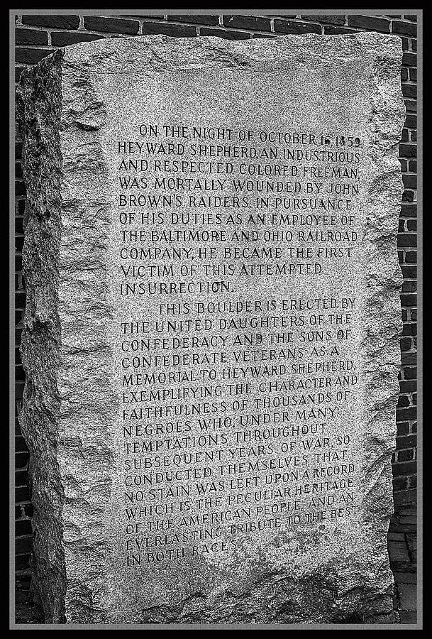 Controversial Faithful Slave Monument at Harpers Ferry  Photograph by Phil Cardamone