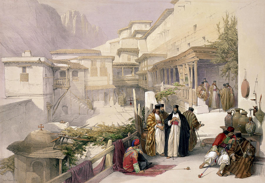 Architecture Drawing - Convent Of St. Catherine, Mount Sinai by David Roberts
