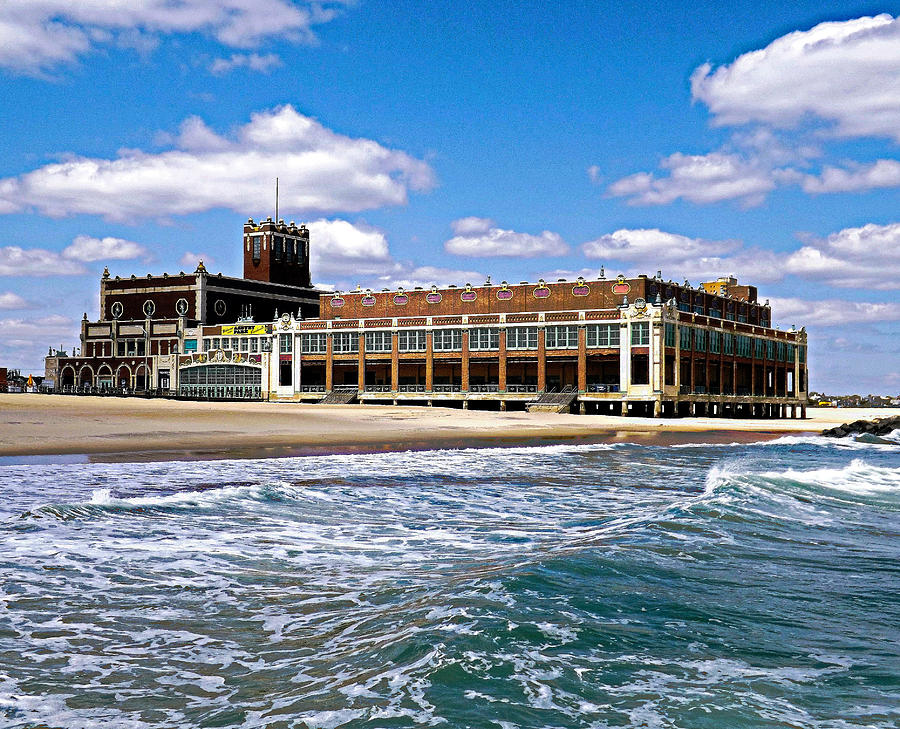 Beach Photograph - convention hall in Asbury Park by William Walker