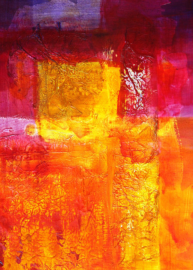 Converging Abstract Collage Painting Painting by Nancy Merkle