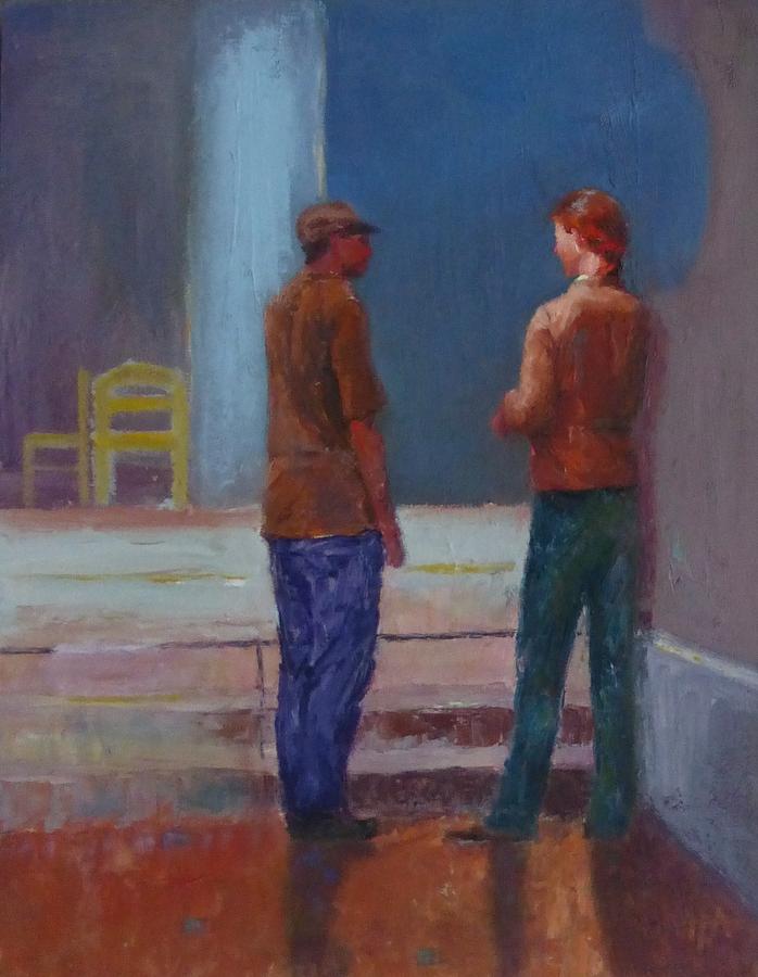 Man Painting - Conversation by Irena  Jablonski