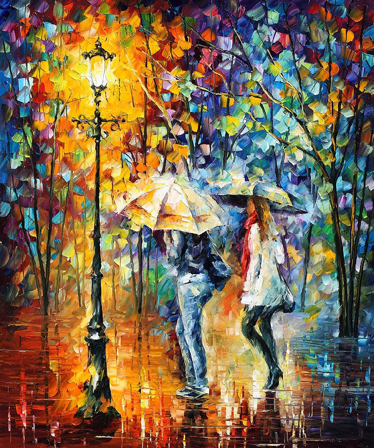 Conversation - PALETTE KNIFE Oil Painting On Canvas By Leonid Afremov ...