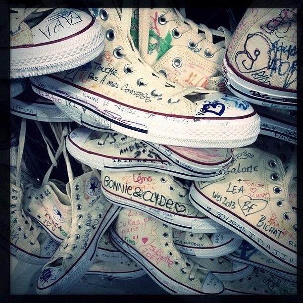 W40 Photograph - Converse All-star - Graffiti-style In by Drew Gibson