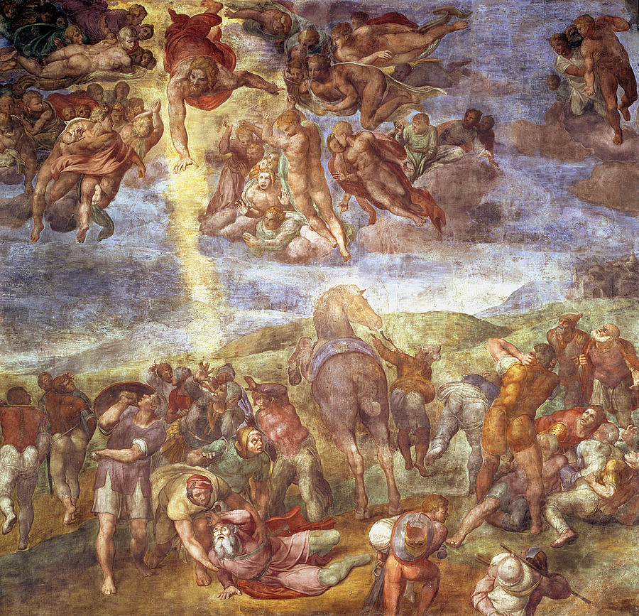 Conversion Of St. Paul Fresco Photograph by Michelangelo Buonarroti