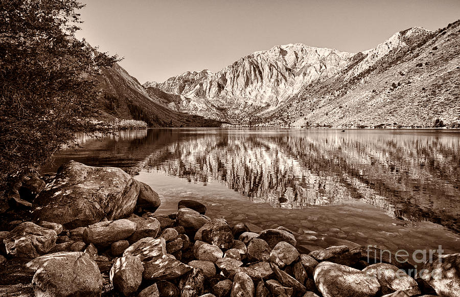 Convict Lake In Sepia Tone Photograph by Mimi Ditchie