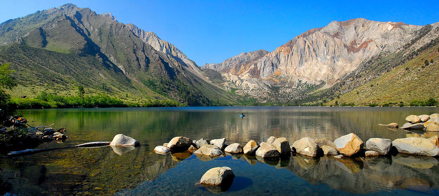 Mountain Photograph - Convict Lake Panorama by Lynn Bauer