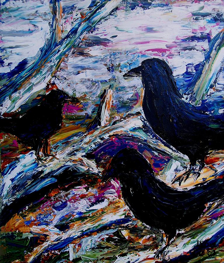 Convocation of Crows Painting by Leslie Love - Fine Art America