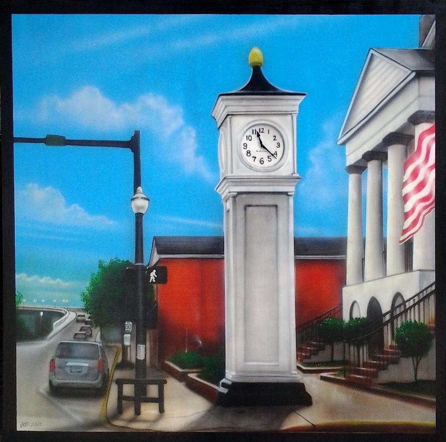 Conway city hall Painting by Amatzia Baruchi