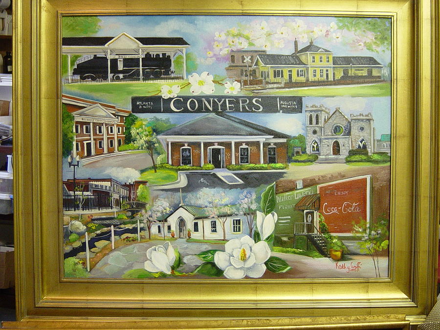 Conyers Georgia Painting by Kathy  Cuiffi