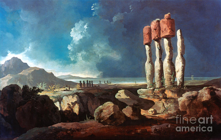 Cook: Easter Island, 1774 Photograph by Granger