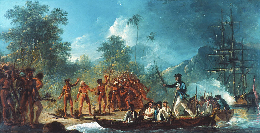 Transportation Painting - Cook New Hebrides, 1774 by Granger