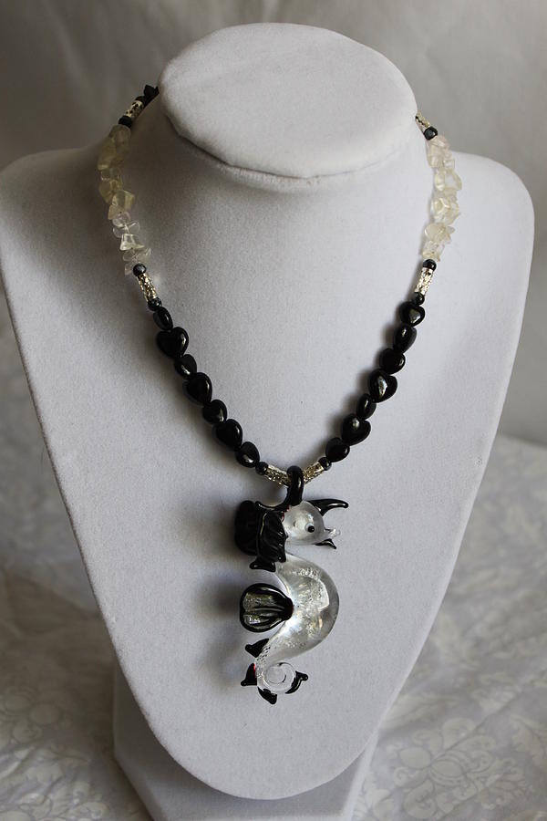 Cookie N Cream Sea Horse Necklace Jewelry by Amy Gallagher
