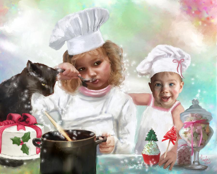 Cookin Up a Little Christmas Magic Painting by Colleen Taylor