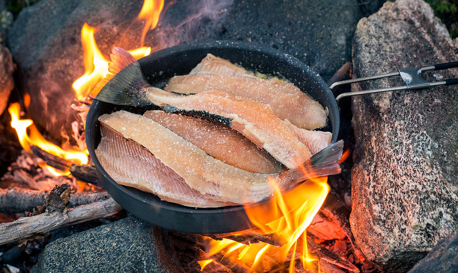 Cast Iron Trout - Over The Fire Cooking