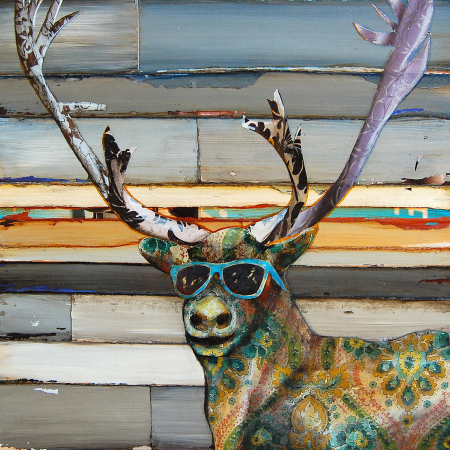 Deer Mixed Media - Cool Caribou by Danny Phillips