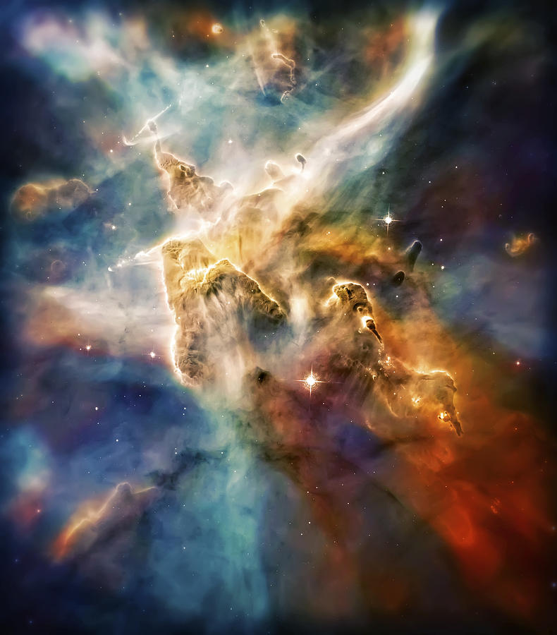 Space Photograph - Cool Carina Nebula Pillar 4 by Jennifer Rondinelli Reilly - Fine Art Photography