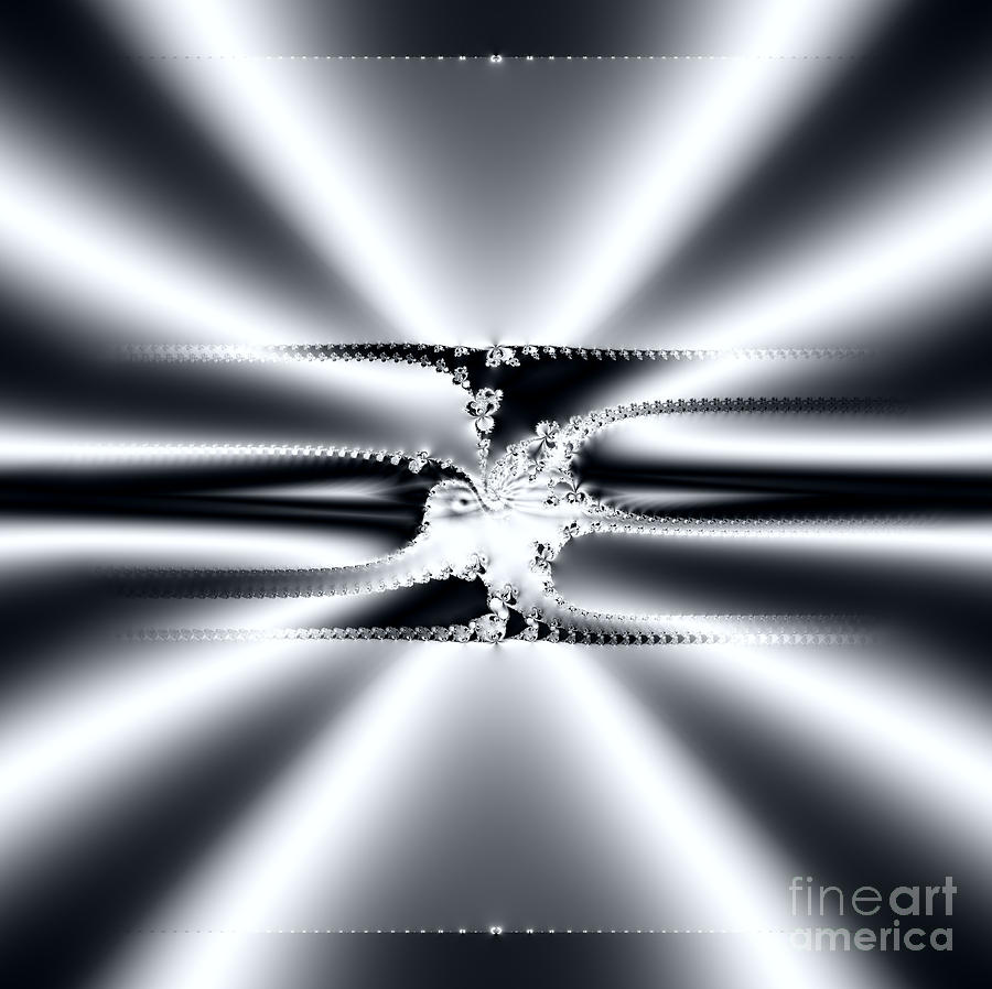 Cool Clean Stainless . fractal Digital Art by Renee Trenholm