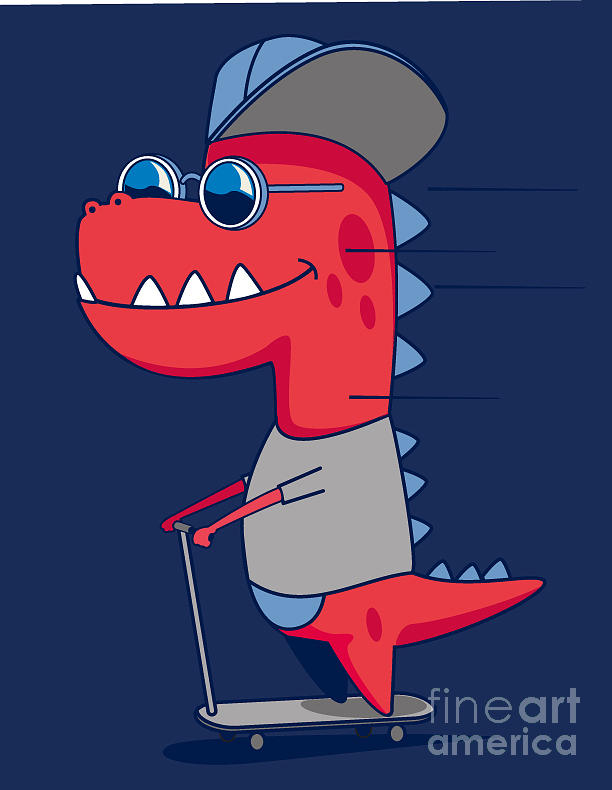 Play Digital Art - Cool Dinosaur Character Design by Braingraph Play Digital Art - Cool Dinosaur Character Design by Braingraph