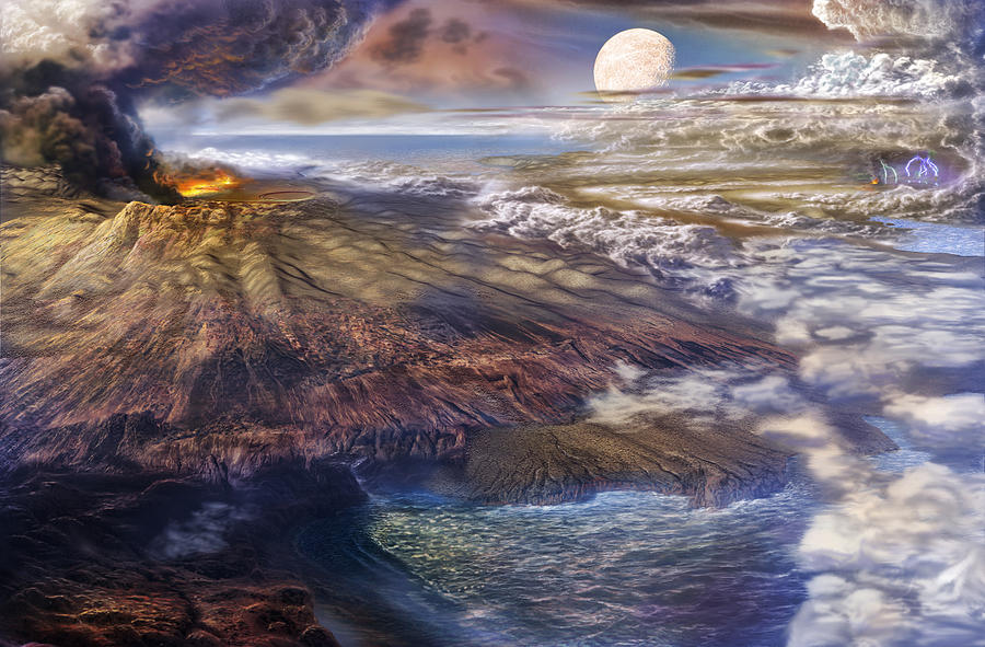 Cool Early Earth Painting by Don Dixon