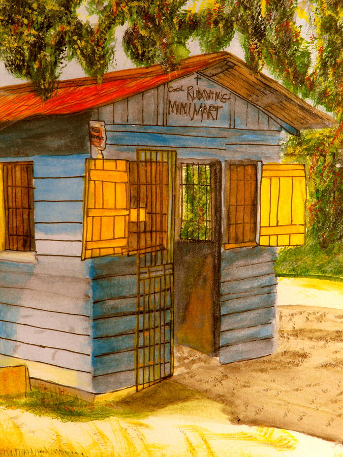 Cool Runnings Mini Mart Painting by Larry Farris